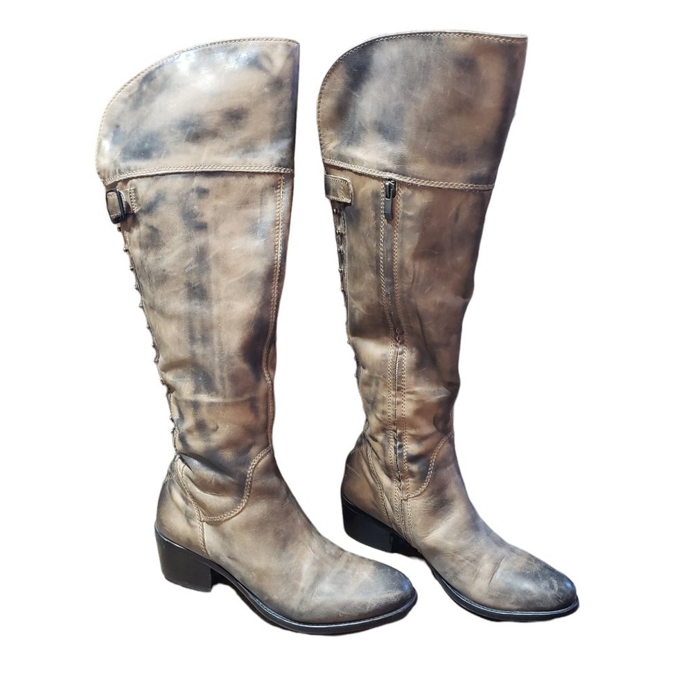 Vince Camuto Bilco Studded Antique Leather Boots